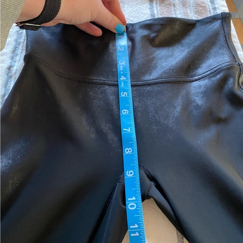 SPANX Black Faux Leather Leggings Pants - Picture 14 of 16